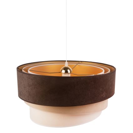Duolla - Pakabinamas sietynas DEVON 1xE27/40W/230V diametras 45 cm ruda/smėlio spalva