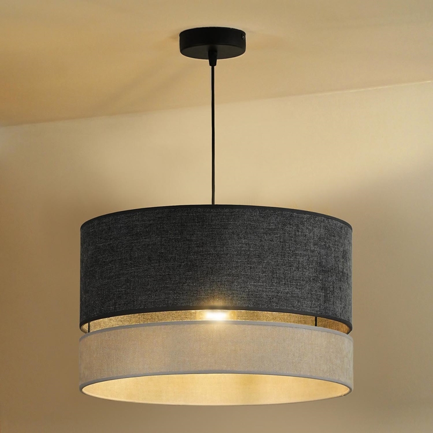 Duolla - Pakabinamas sietynas DOUBLE 1xE27/15W/230V diametras 40 cm pilka