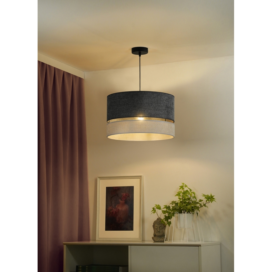 Duolla - Pakabinamas sietynas DOUBLE 1xE27/15W/230V diametras 40 cm pilka