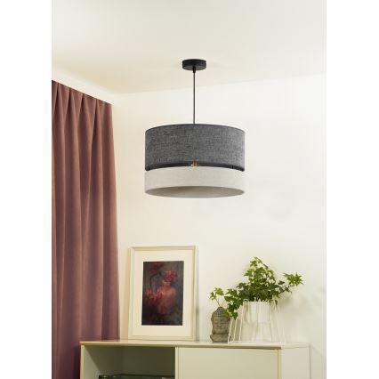 Duolla - Pakabinamas sietynas DOUBLE 1xE27/15W/230V diametras 40 cm pilka