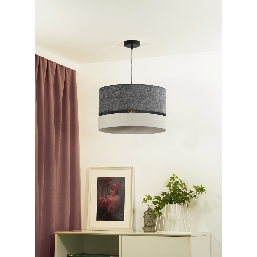 Duolla - Pakabinamas sietynas DOUBLE 1xE27/15W/230V diametras 40 cm pilka