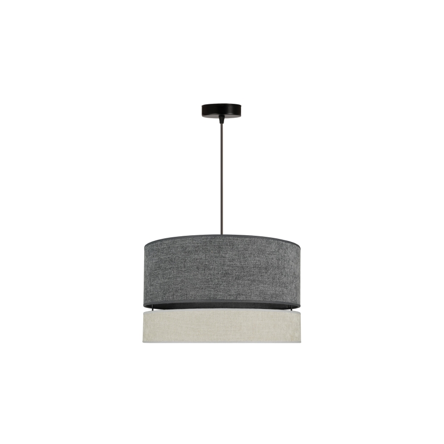 Duolla - Pakabinamas sietynas DOUBLE 1xE27/15W/230V diametras 40 cm pilka