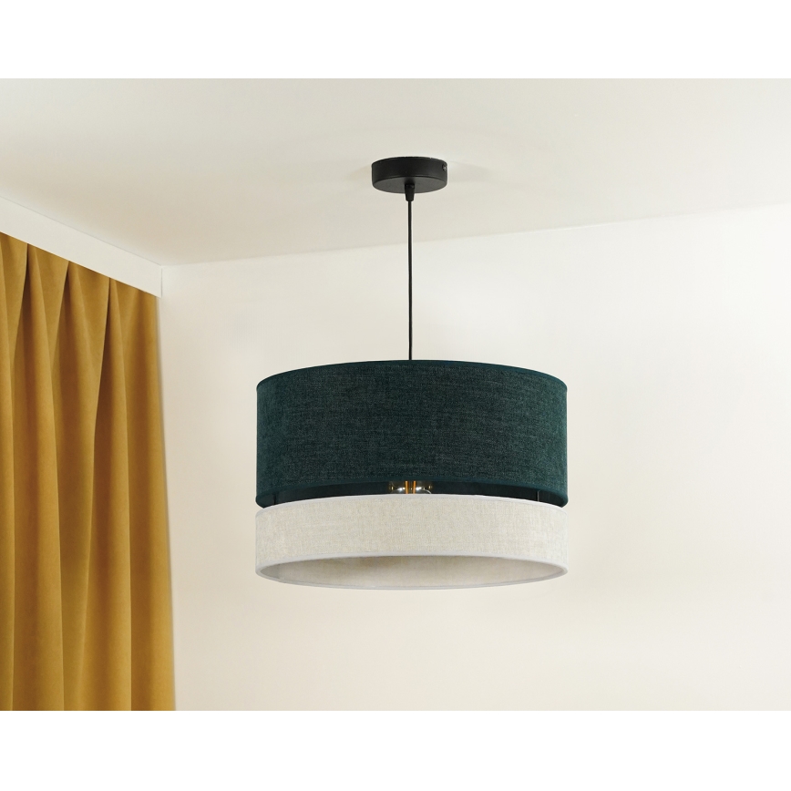 Duolla - Pakabinamas sietynas DOUBLE 1xE27/15W/230V diametras 40 cm žalia/pilka