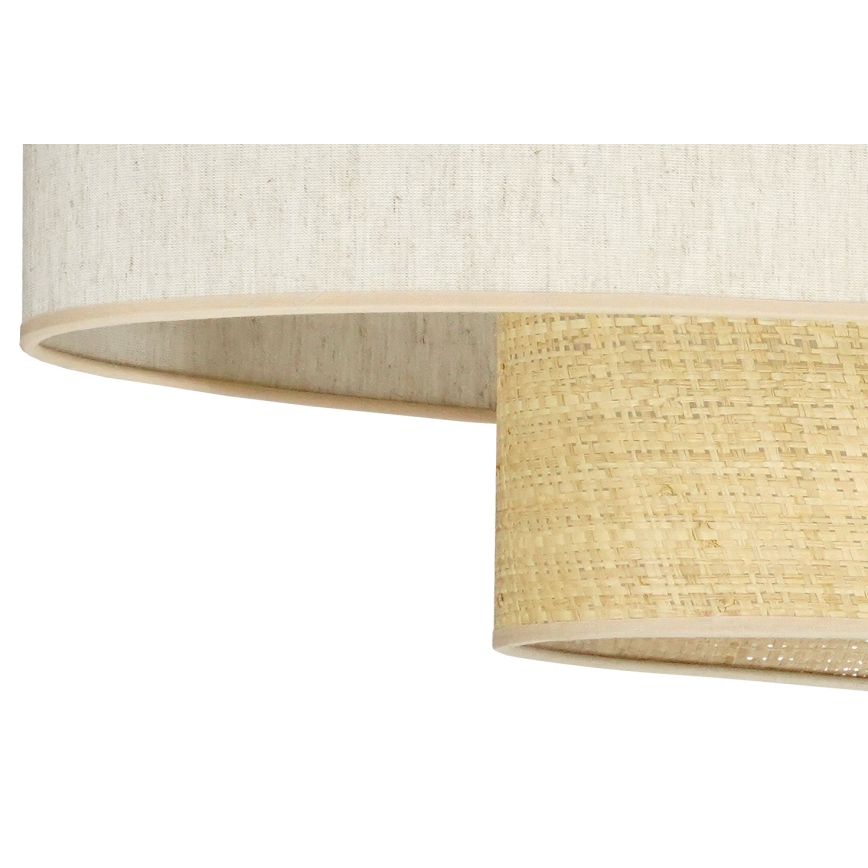 Duolla - Pakabinamas sietynas DOUBLE OVAL NATURE 2xE27/15W/230V kreminė/smėlio spalva