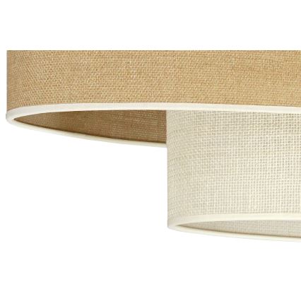 Duolla - Pakabinamas sietynas DOUBLE OVAL YUTE 2xE27/15W/230V ruda/kreminė