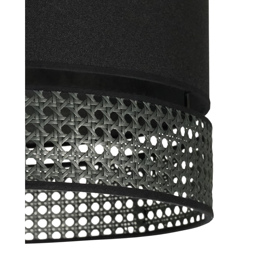 Duolla - Pakabinamas sietynas DOUBLE RATTAN 1xE27/15W/230V diametras 40 cm juoda