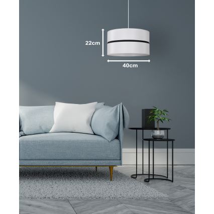 Duolla - Pakabinamas sietynas DUO 1xE27/15W/230V diametras 40 cm balta/juoda