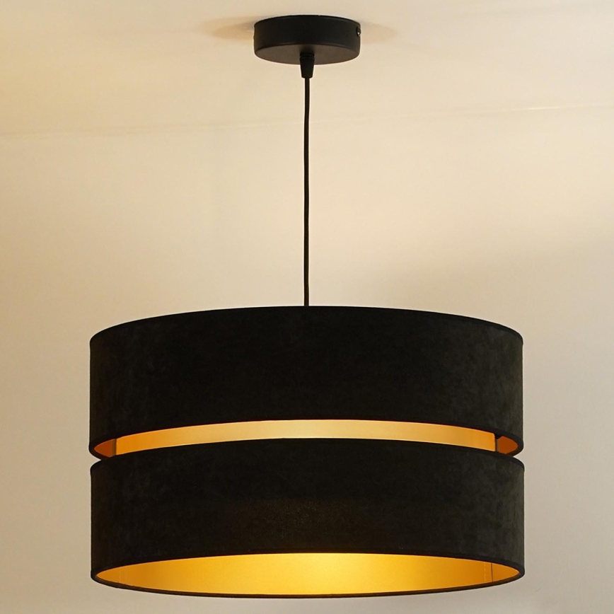 Duolla - Pakabinamas sietynas DUO 1xE27/15W/230V diametras 40 cm juoda/auksas