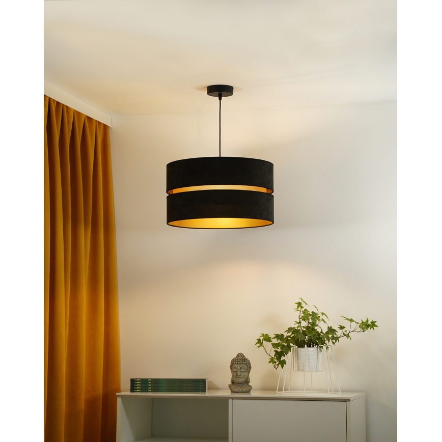Duolla - Pakabinamas sietynas DUO 1xE27/15W/230V diametras 40 cm juoda/auksas