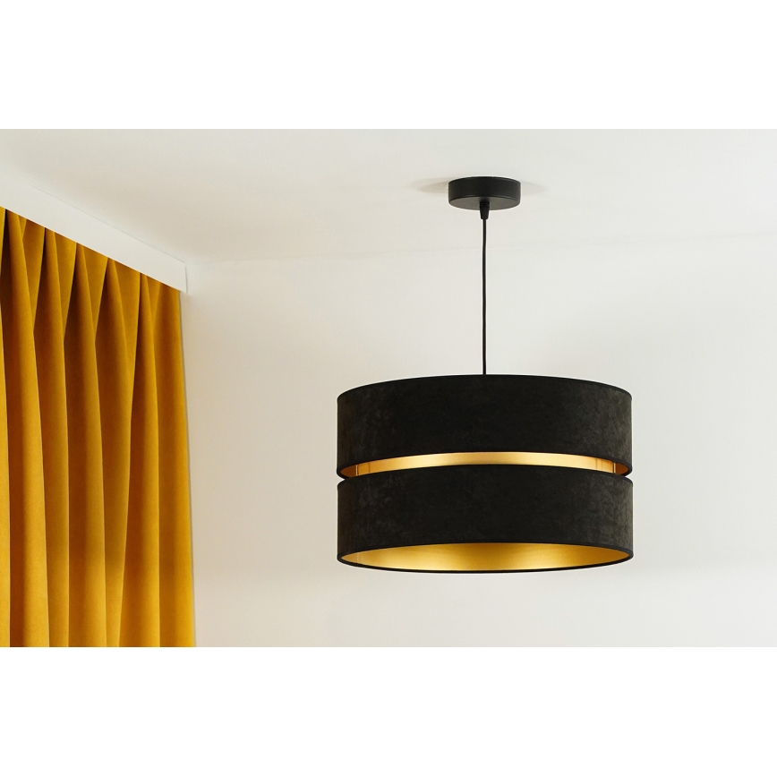 Duolla - Pakabinamas sietynas DUO 1xE27/15W/230V diametras 40 cm juoda/auksas