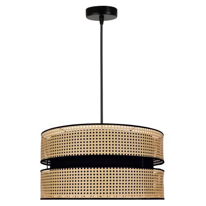 Duolla - Pakabinamas sietynas DUO 1xE27/15W/230V diametras 40 cm rotangas/juoda