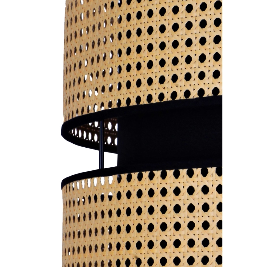 Duolla - Pakabinamas sietynas DUO 1xE27/15W/230V diametras 40 cm rotangas/juoda