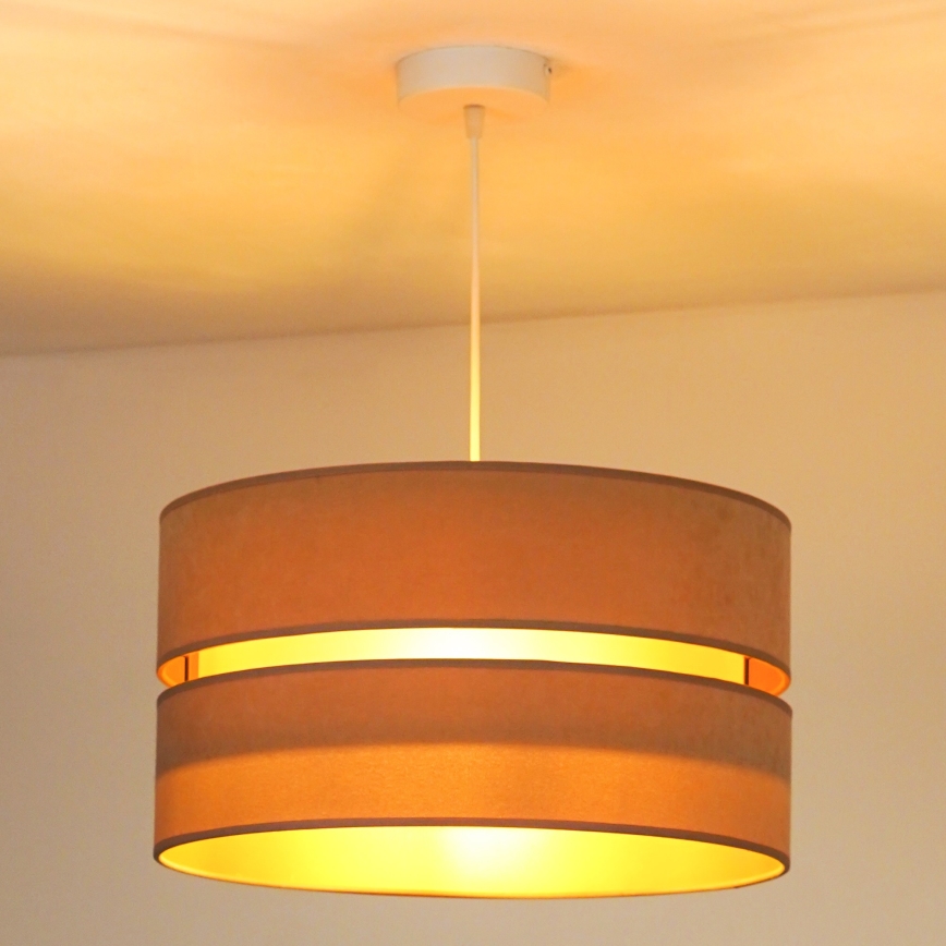 Duolla - Pakabinamas sietynas DUO 1xE27/15W/230V diametras 40 cm smėlio spalva
