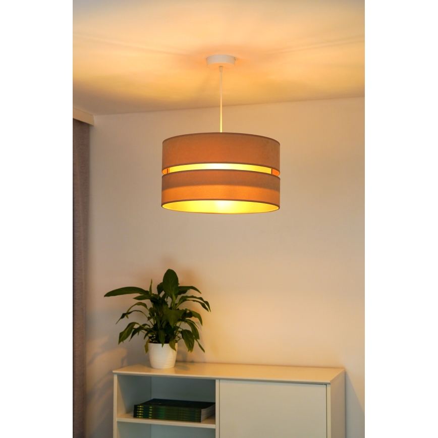 Duolla - Pakabinamas sietynas DUO 1xE27/15W/230V diametras 40 cm smėlio spalva