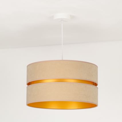 Duolla - Pakabinamas sietynas DUO 1xE27/15W/230V diametras 40 cm smėlio spalva