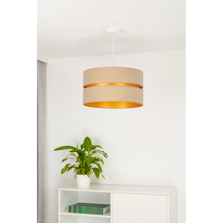 Duolla - Pakabinamas sietynas DUO 1xE27/15W/230V diametras 40 cm smėlio spalva