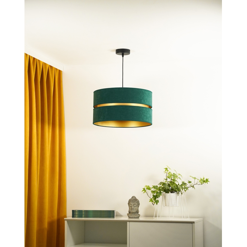Duolla - Pakabinamas sietynas DUO 1xE27/15W/230V diametras 40 cm žalia/auksas