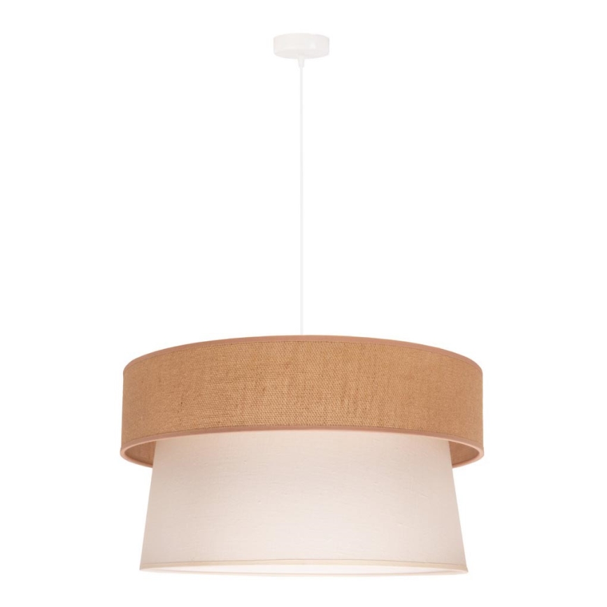 Duolla - Pakabinamas sietynas ETNIC 1xE27/40W/230V diametras 45 cm kreminė/smėlio spalva