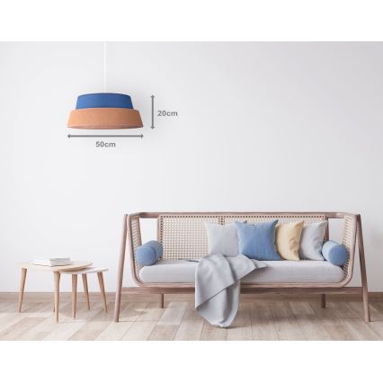 Duolla - Pakabinamas sietynas GALAXY 1xE27/40W/230V diametras 50 cm mėlyna