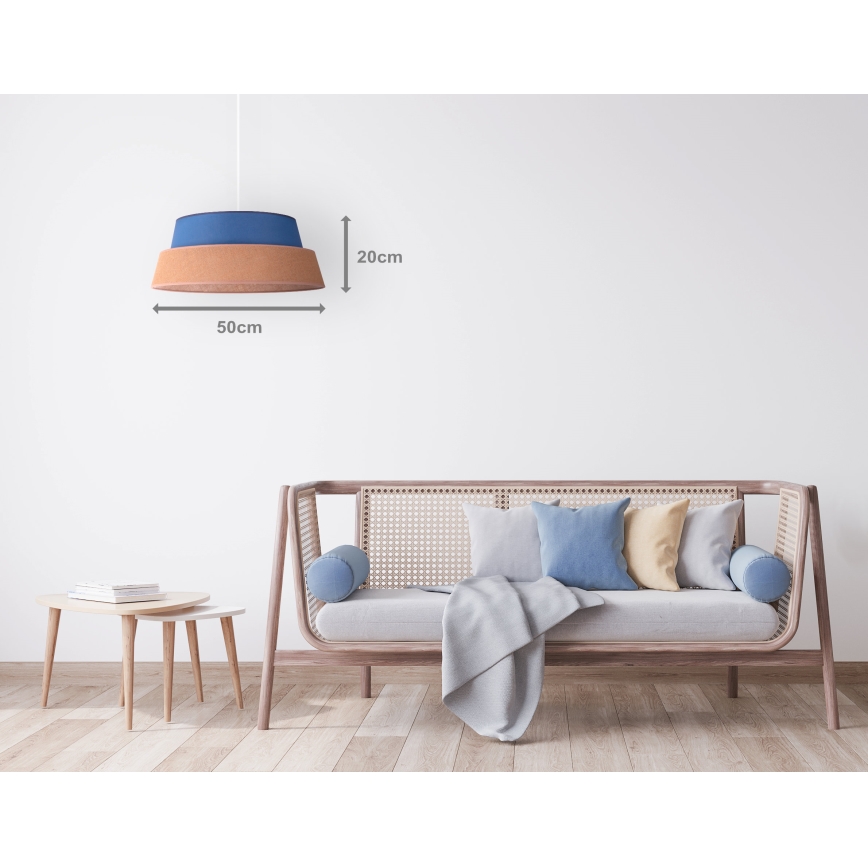 Duolla - Pakabinamas sietynas GALAXY 1xE27/40W/230V diametras 50 cm mėlyna