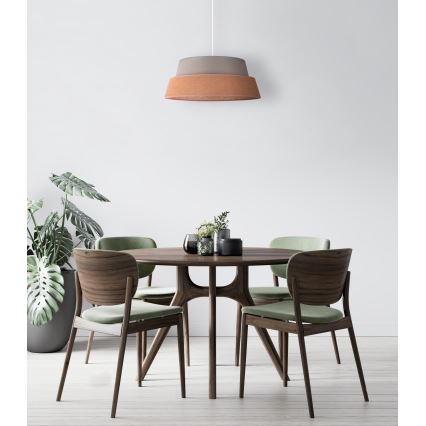 Duolla - Pakabinamas sietynas GALAXY 1xE27/40W/230V diametras 50 cm pilka/ruda