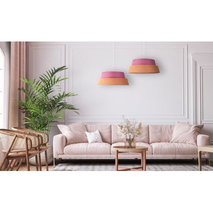 Duolla - Pakabinamas sietynas GALAXY 1xE27/40W/230V diametras 50 cm rausva