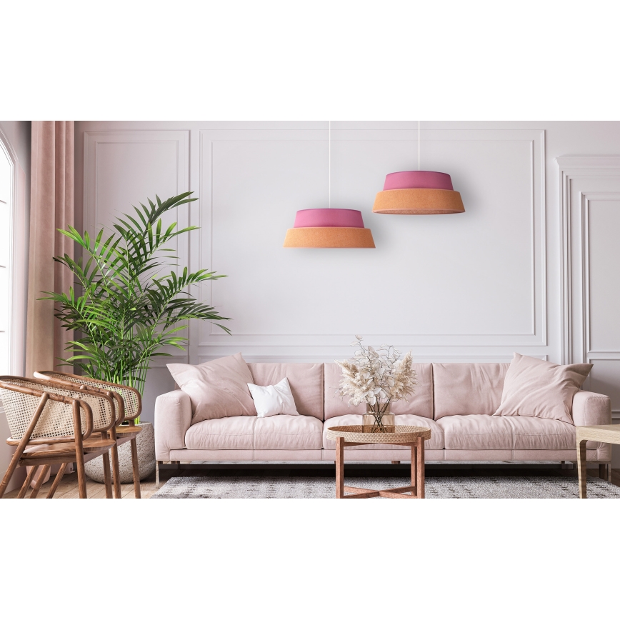 Duolla - Pakabinamas sietynas GALAXY 1xE27/40W/230V diametras 50 cm rausva