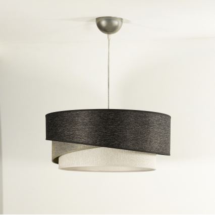 Duolla - Pakabinamas sietynas KOBO 1xE27/15W/230V diametras 45 cm antracitas/pilka/balta