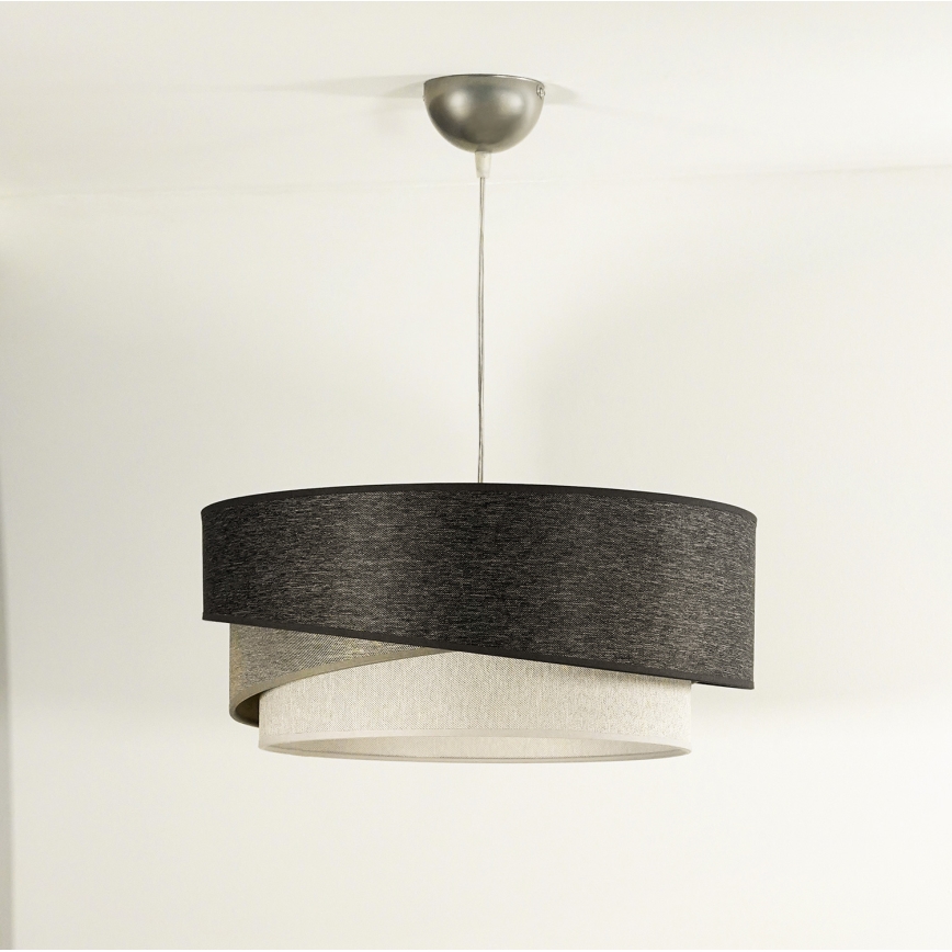 Duolla - Pakabinamas sietynas KOBO 1xE27/15W/230V diametras 45 cm antracitas/pilka/balta