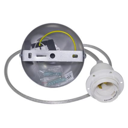 Duolla - Pakabinamas sietynas KOBO 1xE27/15W/230V diametras 45 cm antracitas/pilka/balta