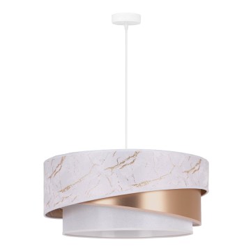 Duolla - Pakabinamas sietynas KOBO 1xE27/15W/230V diametras 45 cm balta/rožinis auksas