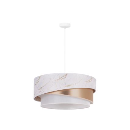 Duolla - Pakabinamas sietynas KOBO 1xE27/15W/230V diametras 45 cm balta/rožinis auksas
