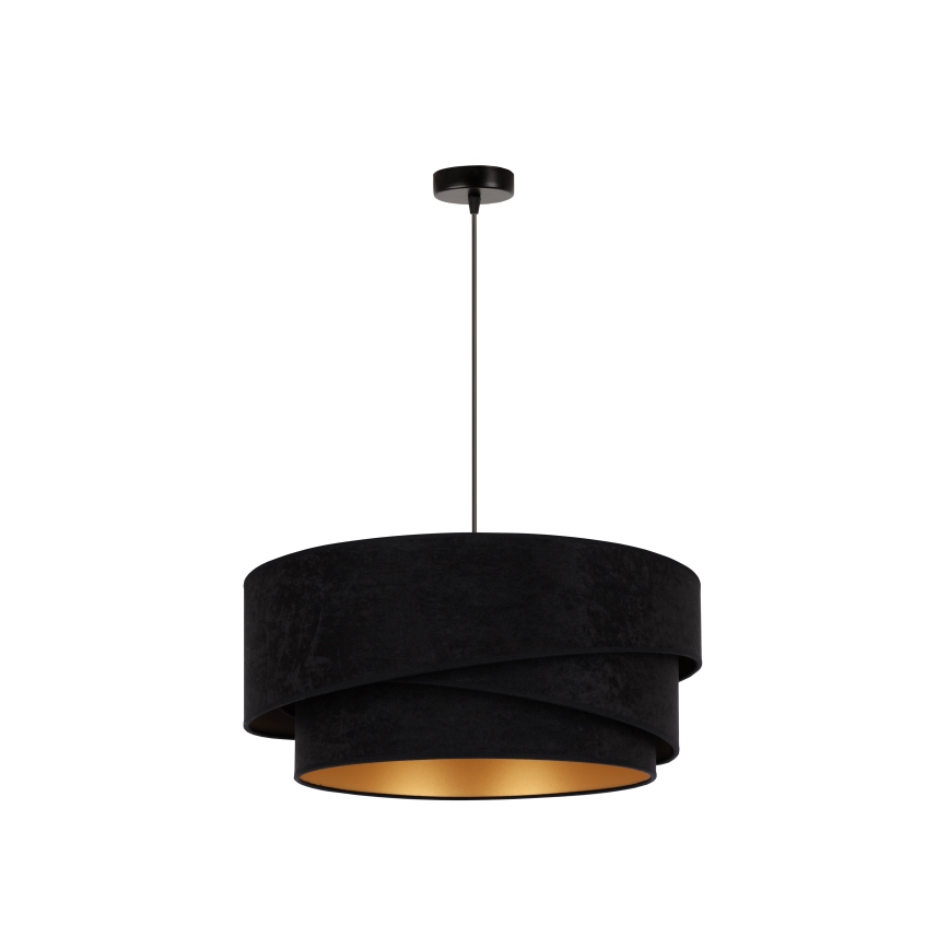 Duolla - Pakabinamas sietynas KOBO 1xE27/15W/230V diametras 45 cm juoda/auksas
