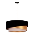 Duolla - Pakabinamas sietynas KOBO 1xE27/15W/230V diametras 45 cm juoda/auksas/kreminė