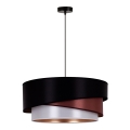 Duolla - Pakabinamas sietynas KOBO 1xE27/15W/230V diametras 45 cm juoda/bordo/sidabras