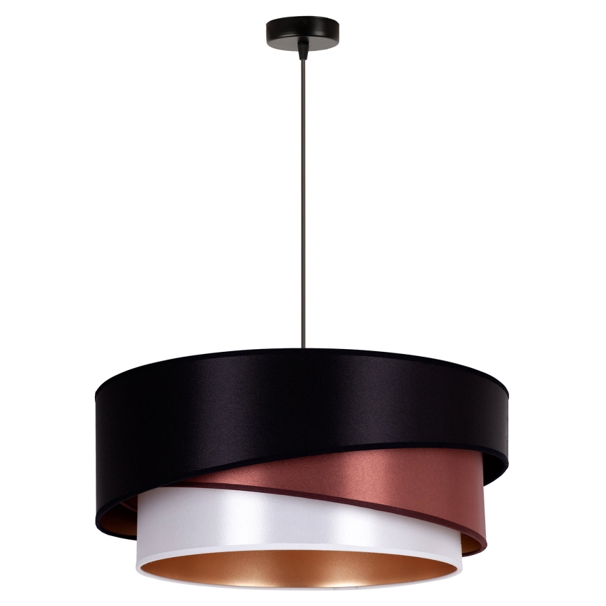 Duolla - Pakabinamas sietynas KOBO 1xE27/15W/230V diametras 45 cm juoda/bordo/sidabras