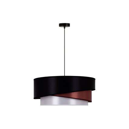Duolla - Pakabinamas sietynas KOBO 1xE27/15W/230V diametras 45 cm juoda/bordo/sidabras