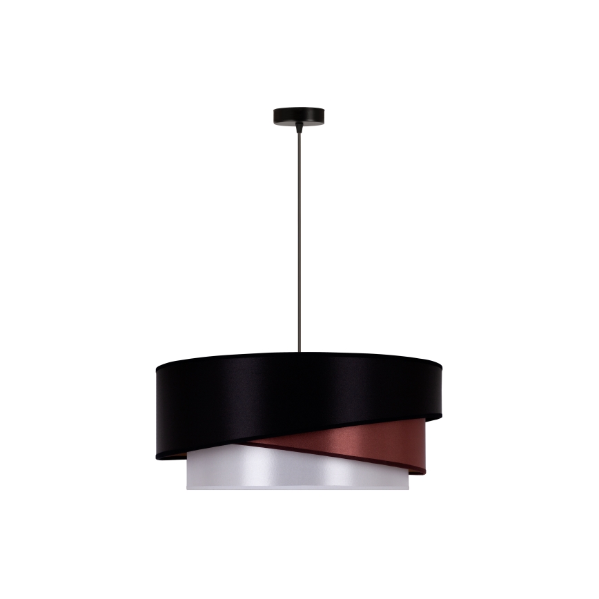 Duolla - Pakabinamas sietynas KOBO 1xE27/15W/230V diametras 45 cm juoda/bordo/sidabras