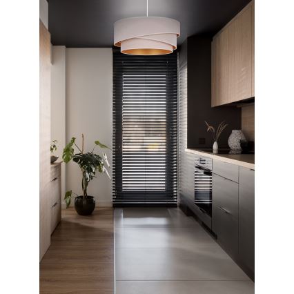 Duolla - Pakabinamas sietynas KOBO 1xE27/15W/230V diametras 45 cm kreminė/auksas