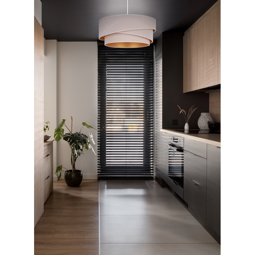 Duolla - Pakabinamas sietynas KOBO 1xE27/15W/230V diametras 45 cm kreminė/auksas