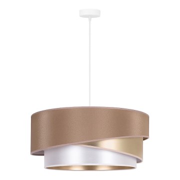 Duolla - Pakabinamas sietynas KOBO 1xE27/15W/230V diametras 45 cm smėlio spalva/auksas/balta