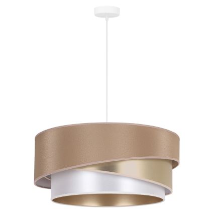 Duolla - Pakabinamas sietynas KOBO 1xE27/15W/230V diametras 45 cm smėlio spalva/auksas/balta