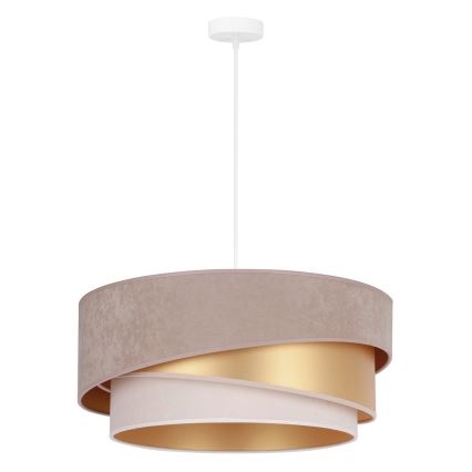 Duolla - Pakabinamas sietynas KOBO 1xE27/15W/230V diametras 45 cm smėlio spalva/auksas/kreminė