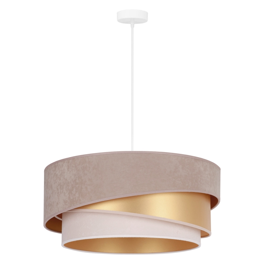 Duolla - Pakabinamas sietynas KOBO 1xE27/15W/230V diametras 45 cm smėlio spalva/auksas/kreminė