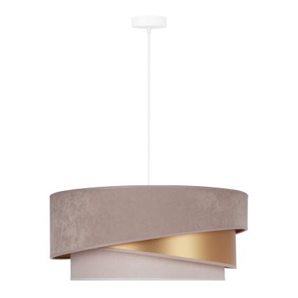 Duolla - Pakabinamas sietynas KOBO 1xE27/15W/230V diametras 45 cm smėlio spalva/auksas/kreminė