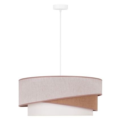 Duolla - Pakabinamas sietynas KOBO 1xE27/15W/230V diametras 45 cm smėlio spalva/ruda/balta