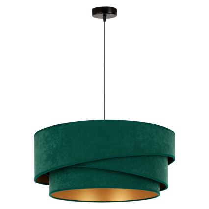 Duolla - Pakabinamas sietynas KOBO 1xE27/15W/230V diametras 45 cm žalia/auksas