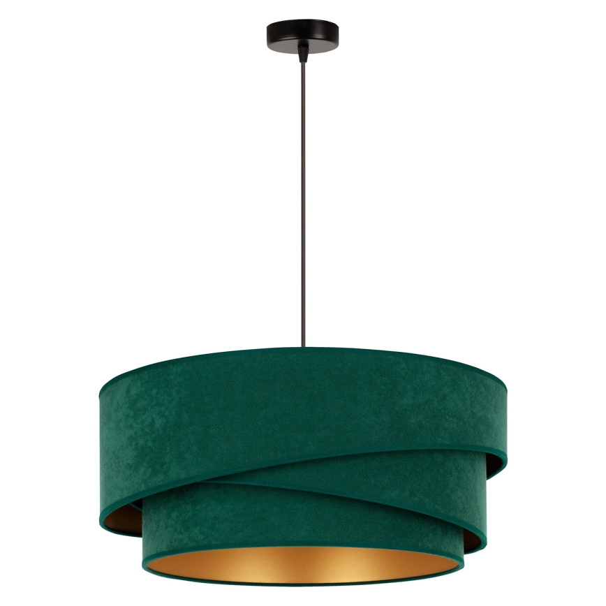 Duolla - Pakabinamas sietynas KOBO 1xE27/15W/230V diametras 45 cm žalia/auksas