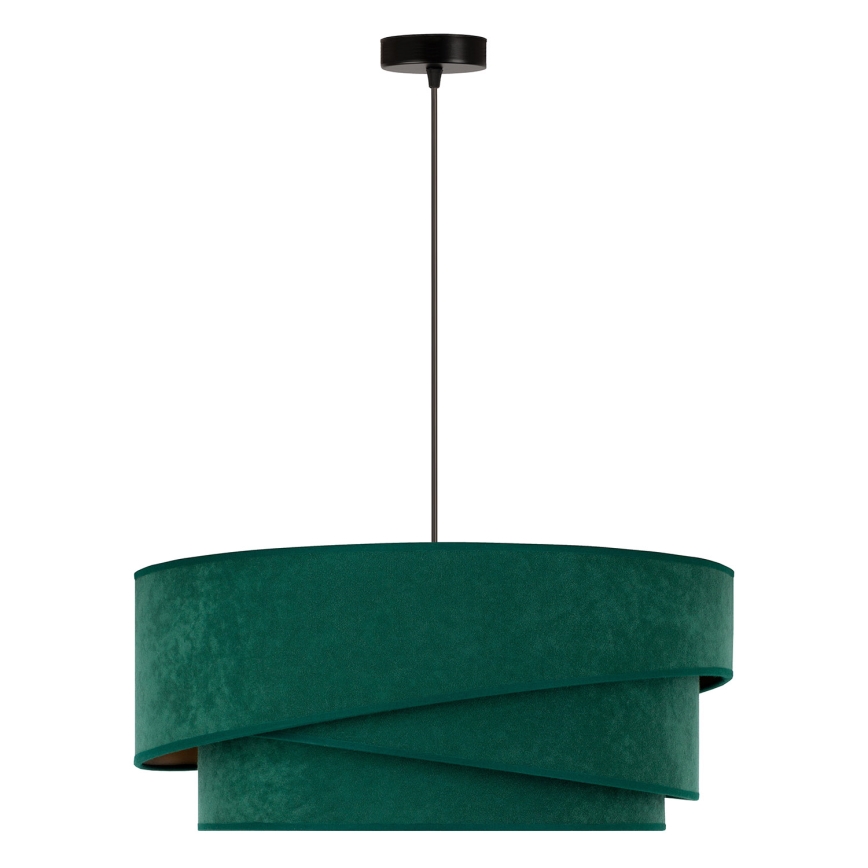 Duolla - Pakabinamas sietynas KOBO 1xE27/15W/230V diametras 45 cm žalia/auksas