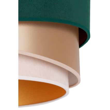 Duolla - Pakabinamas sietynas KOBO 1xE27/15W/230V diametras 45 cm žalia/rožinis auksas/kreminė